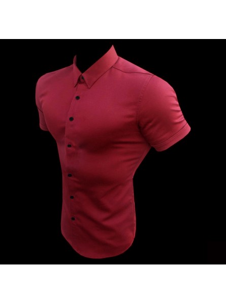 Summer Fashion Slim Fit Single-breasted Short Sleeve Casual Lapel Shirt