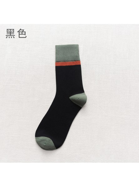 Men Cotton Stitching Sweat-Absorbing And Breathable Mid-Tube Socks