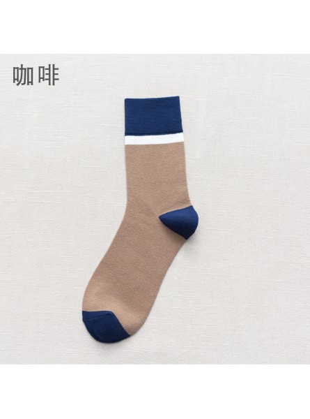 Men Cotton Stitching Sweat-Absorbing And Breathable Mid-Tube Socks