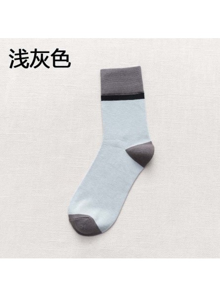 Men Cotton Stitching Sweat-Absorbing And Breathable Mid-Tube Socks