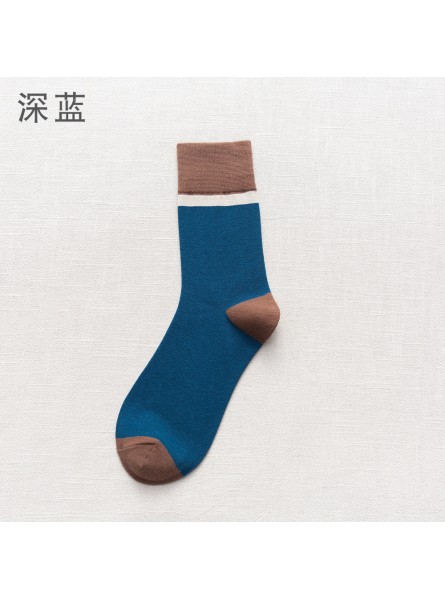 Men Cotton Stitching Sweat-Absorbing And Breathable Mid-Tube Socks