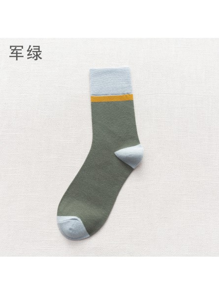 Men Cotton Stitching Sweat-Absorbing And Breathable Mid-Tube Socks
