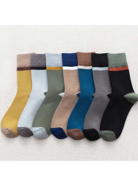 Men Cotton Stitching Sweat-Absorbing And Breathable Mid-Tube Socks