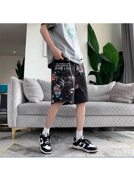 Men Casual Printed Loose Shorts