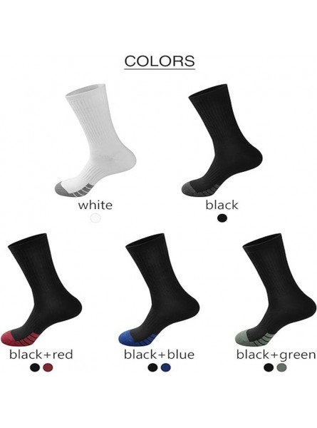 Men Simple Stripe Sports Stockings 5 Pairs-Bag