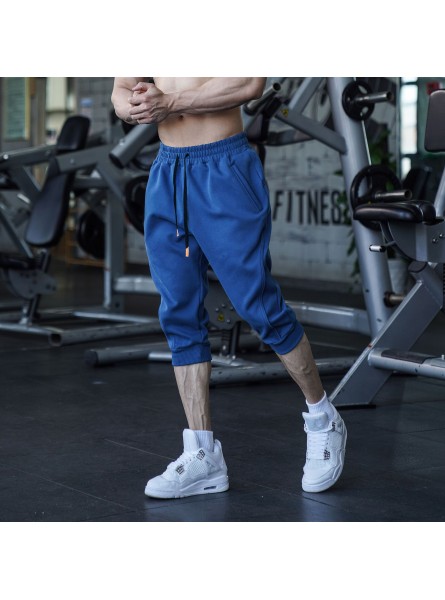 MEN Fashion Casual Sports Solid Color Cropped Shorts