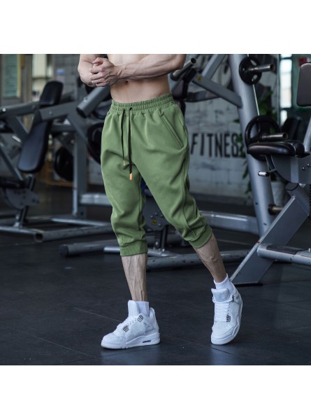 MEN Fashion Casual Sports Solid Color Cropped Shorts