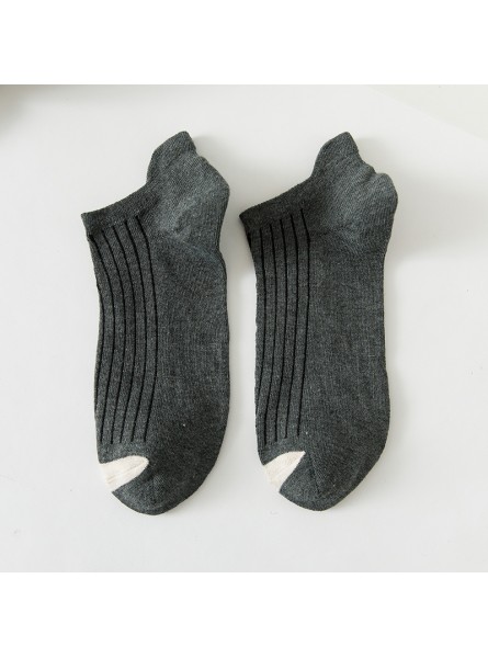 Men Simple Solid Color Shallow Mouth Invisible Boat Socks