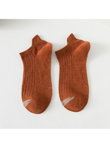 Men Simple Solid Color Shallow Mouth Invisible Boat Socks