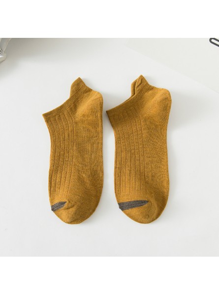 Men Simple Solid Color Shallow Mouth Invisible Boat Socks