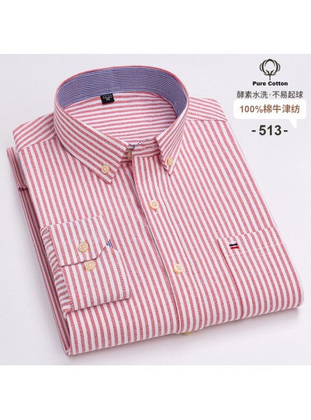 Men Fashion Casual Business Plaid Stripe Print Plus Size Long Sleeve Lapel Shirt