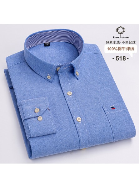 Men Fashion Casual Business Plaid Stripe Print Plus Size Long Sleeve Lapel Shirt