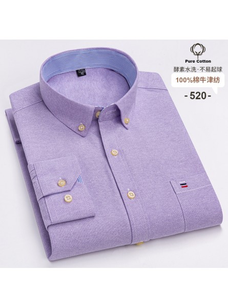 Men Fashion Casual Business Plaid Stripe Print Plus Size Long Sleeve Lapel Shirt