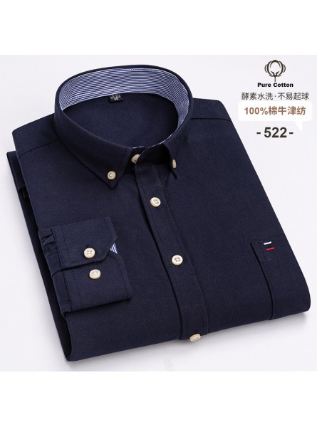 Men Fashion Casual Business Plaid Stripe Print Plus Size Long Sleeve Lapel Shirt