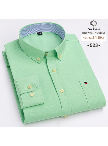 Men Fashion Casual Business Plaid Stripe Print Plus Size Long Sleeve Lapel Shirt