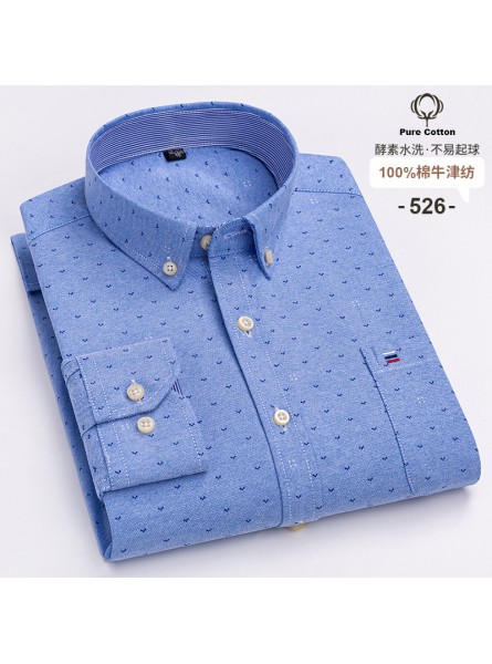 Men Fashion Casual Business Plaid Stripe Print Plus Size Long Sleeve Lapel Shirt