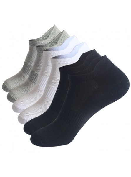 Men Simple Solid Color Mesh Boat Socks