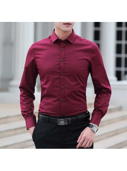 Men Fashion Casual Solid Color Long Sleeve Shirt Top
